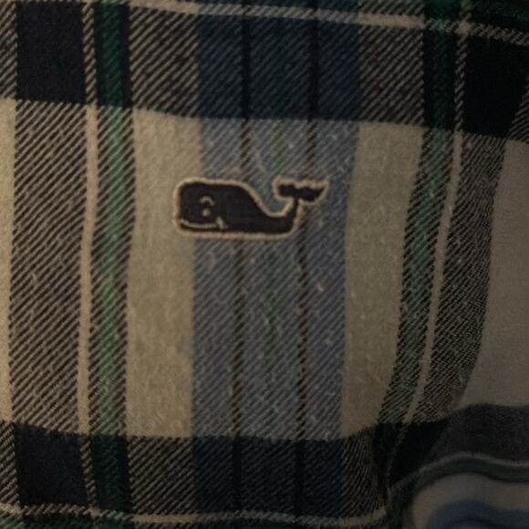 Vineyard Vines Women’s Blue Plaid Button Down Shirt 12  Preppy Classic Winter - Picture 5 of 8